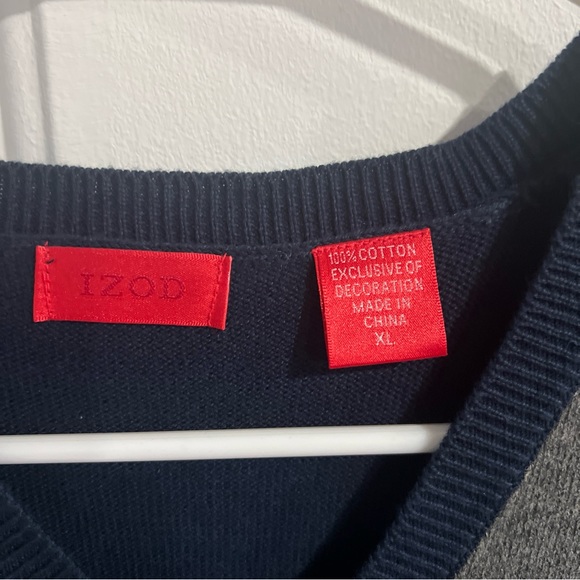 Izod Argyle Sweater Vest Size XL - Picture 4 of 5